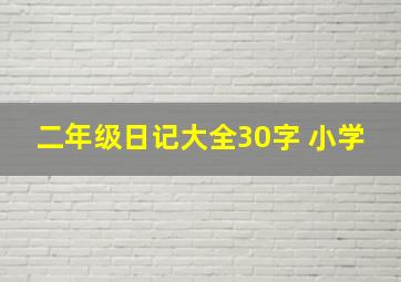 二年级日记大全30字 小学